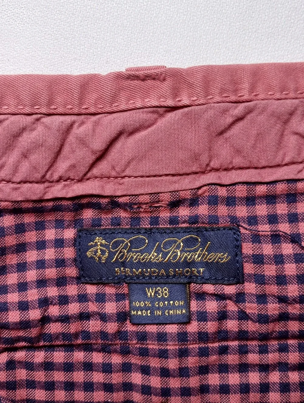 Brooks Brothers Mens Cotton Twill Bermuda Shorts Size 38 Coral 9.5